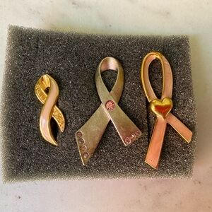 Avon Trio of Breast Cancer Awareness Tack Pins